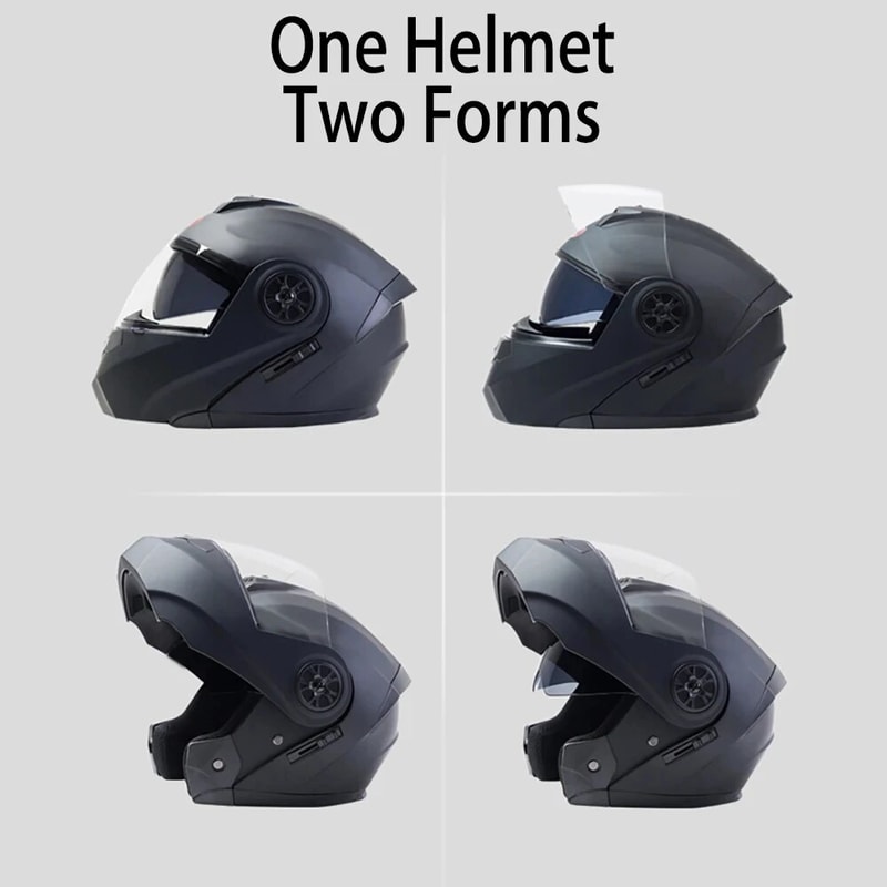 Dual Lens Flip Up Modular Full Face Motorcycle Helmet For Men And Women With UV Visor And Racing Pr 6