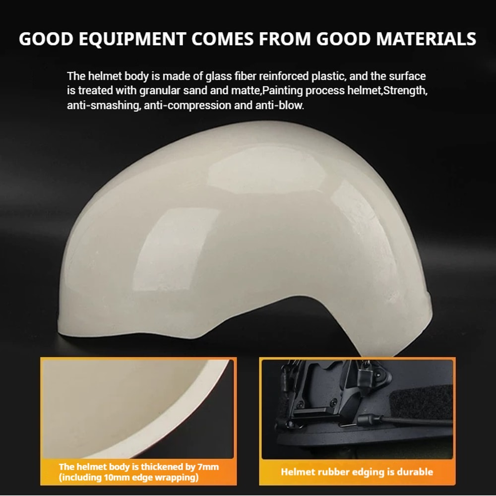Fiberglass Tactical Helmet With Wendy Suspension System Lightweight Riot Training And Outdoor Prote 3