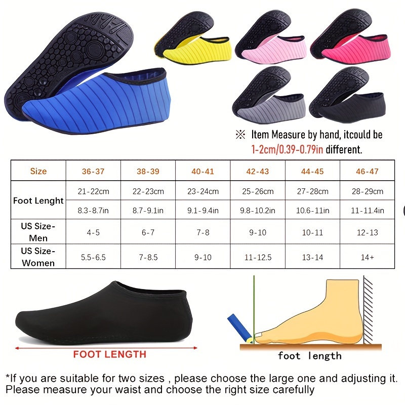 Quick Dry Aqua Socks Water Shoes Non Slip Barefoot Beach Shoes For Swimming Surfing Yoga 4