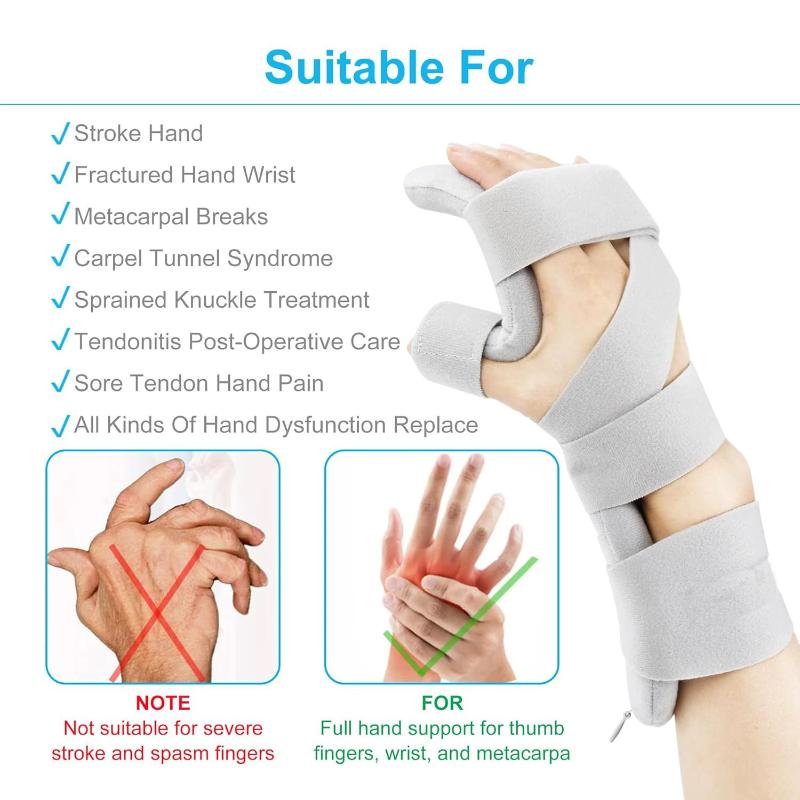 Adjustable Stroke Hand Brace And Wrist Immobilizer Splint For Arthritis And Tendonitis Relief 1