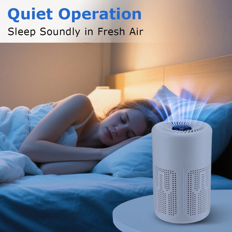 Portable HEPA Air Purifier With Negative Ion Generator And USB Power For Smoke And Odor Removal 4