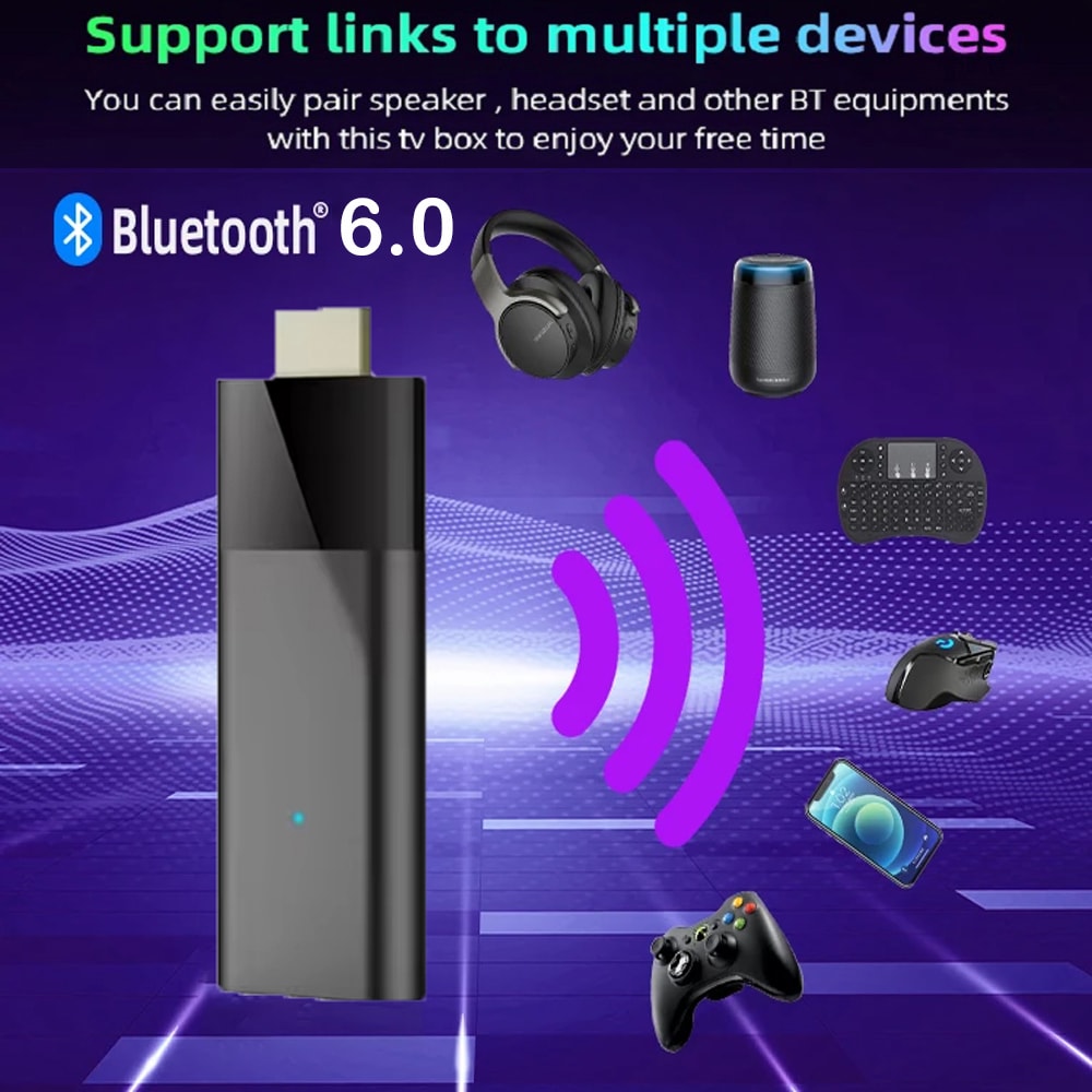 Q12 4K Mini Android TV Stick 5G WiFi Smart Streaming Box 2