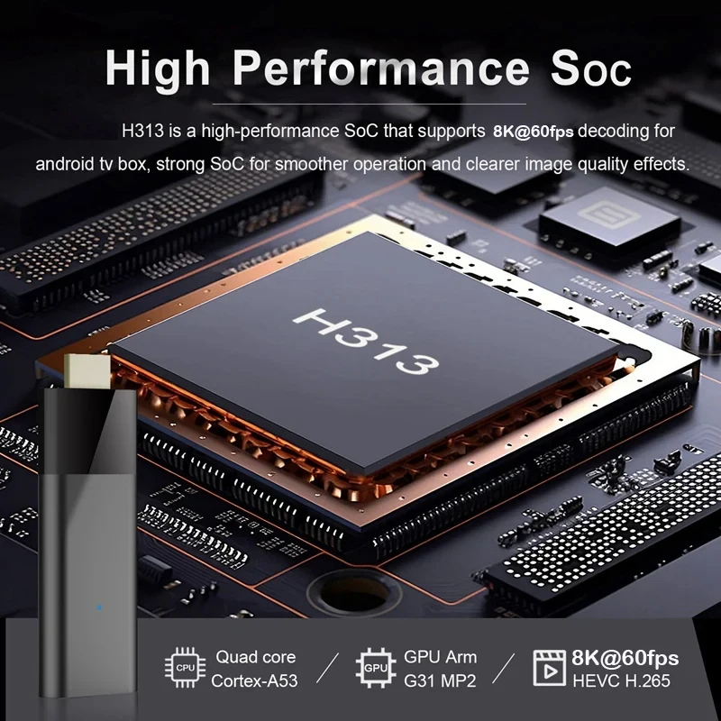 Q12 4K Mini Android TV Stick 5G WiFi Smart Streaming Box 5