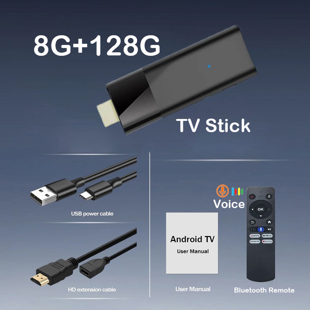 Q12 4K Mini Android TV Stick 5G WiFi Smart Streaming Box 6