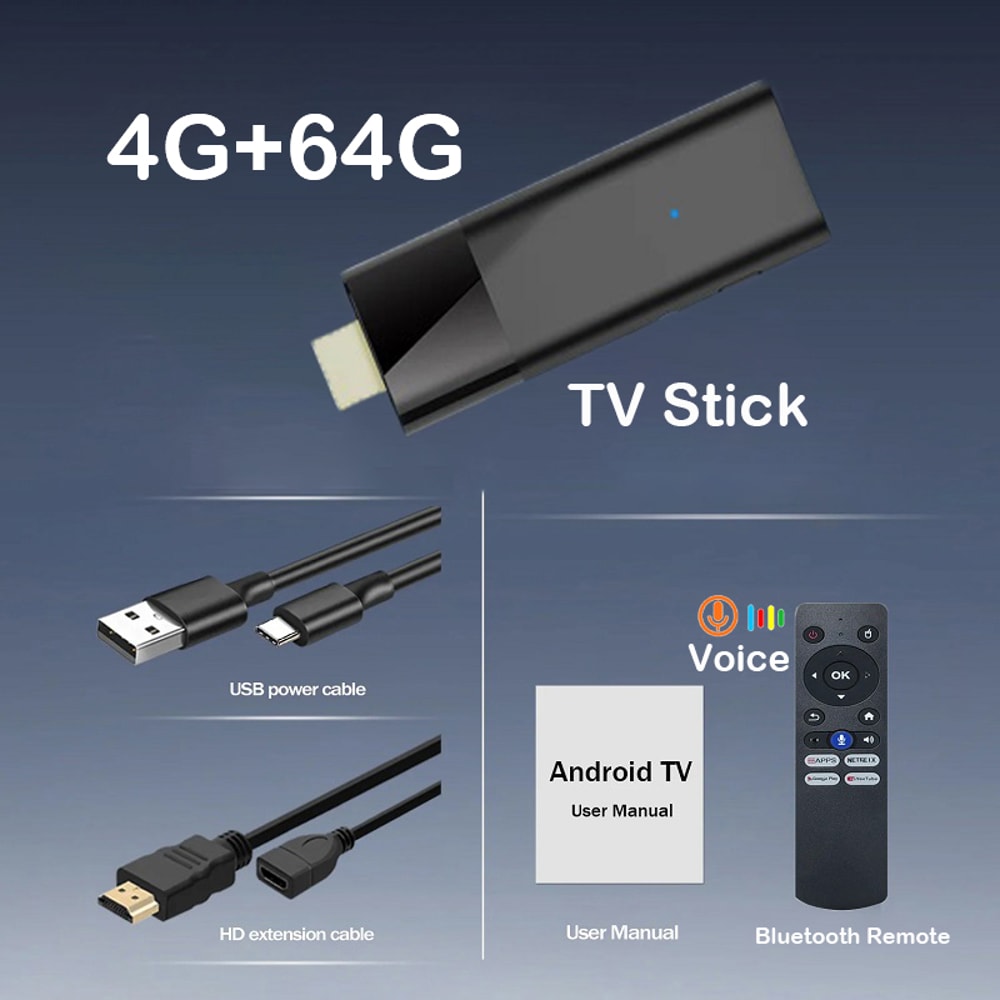 Q12 4K Mini Android TV Stick 5G WiFi Smart Streaming Box 8