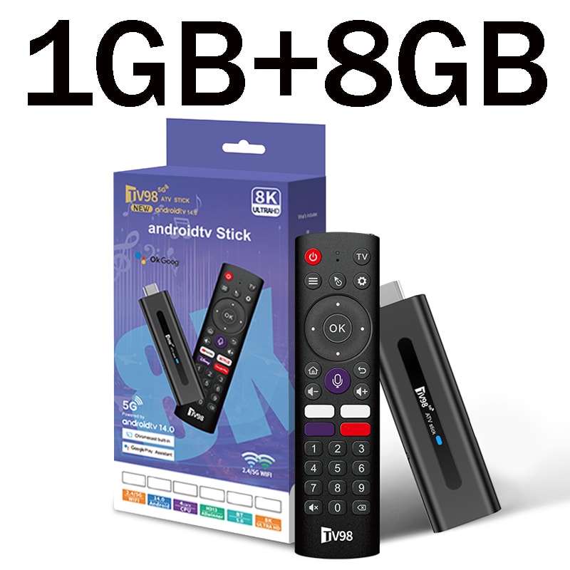 TV98 8K Android TV Stick With Dual WiFi6 And Voice Remote Streaming Player 9