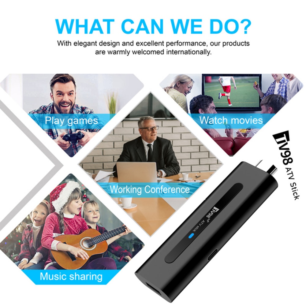 TV98 8K Android TV Stick With Dual WiFi6 And Voice Remote Streaming Player 5