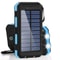 Solar Power Bank Portable Solar Charger With LED Flashlight For Smartphones And Outdoor Travel 9
