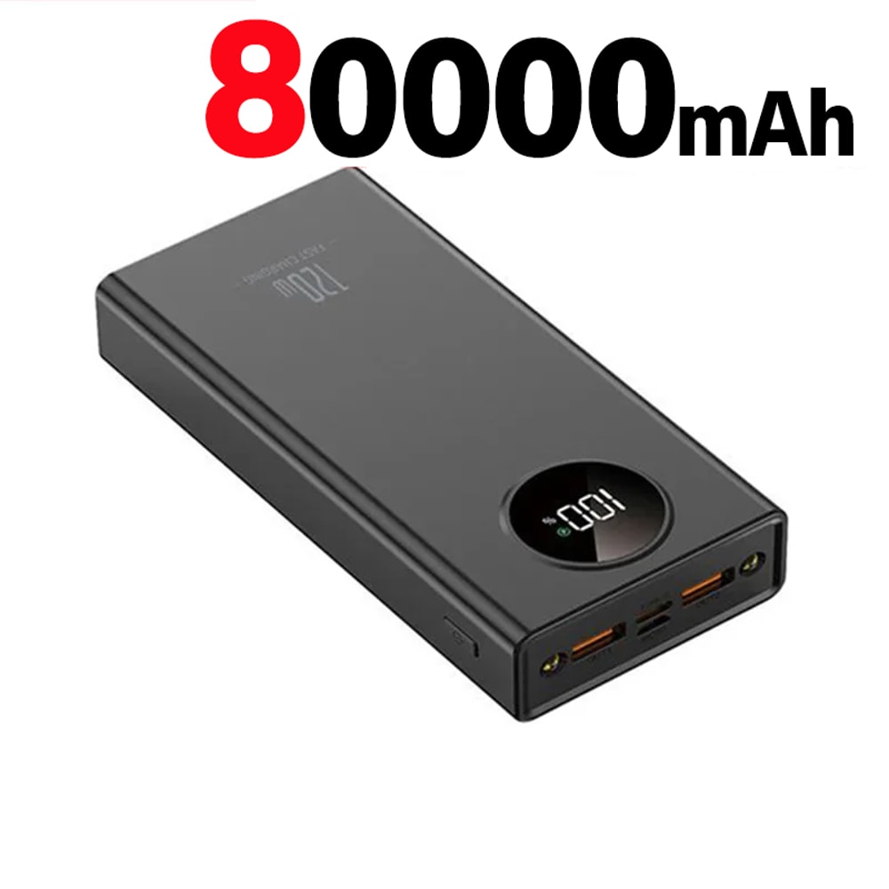120W Ultra Fast Power Bank Portable Charger With Digital Display And Multi Device Charging 6