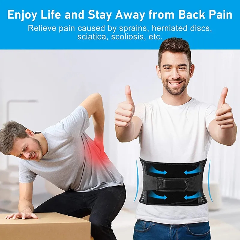 Adjustable Lumbar Support Belt Orthopedic Back Brace For Lower Back Pain Relief And Spine Support 5