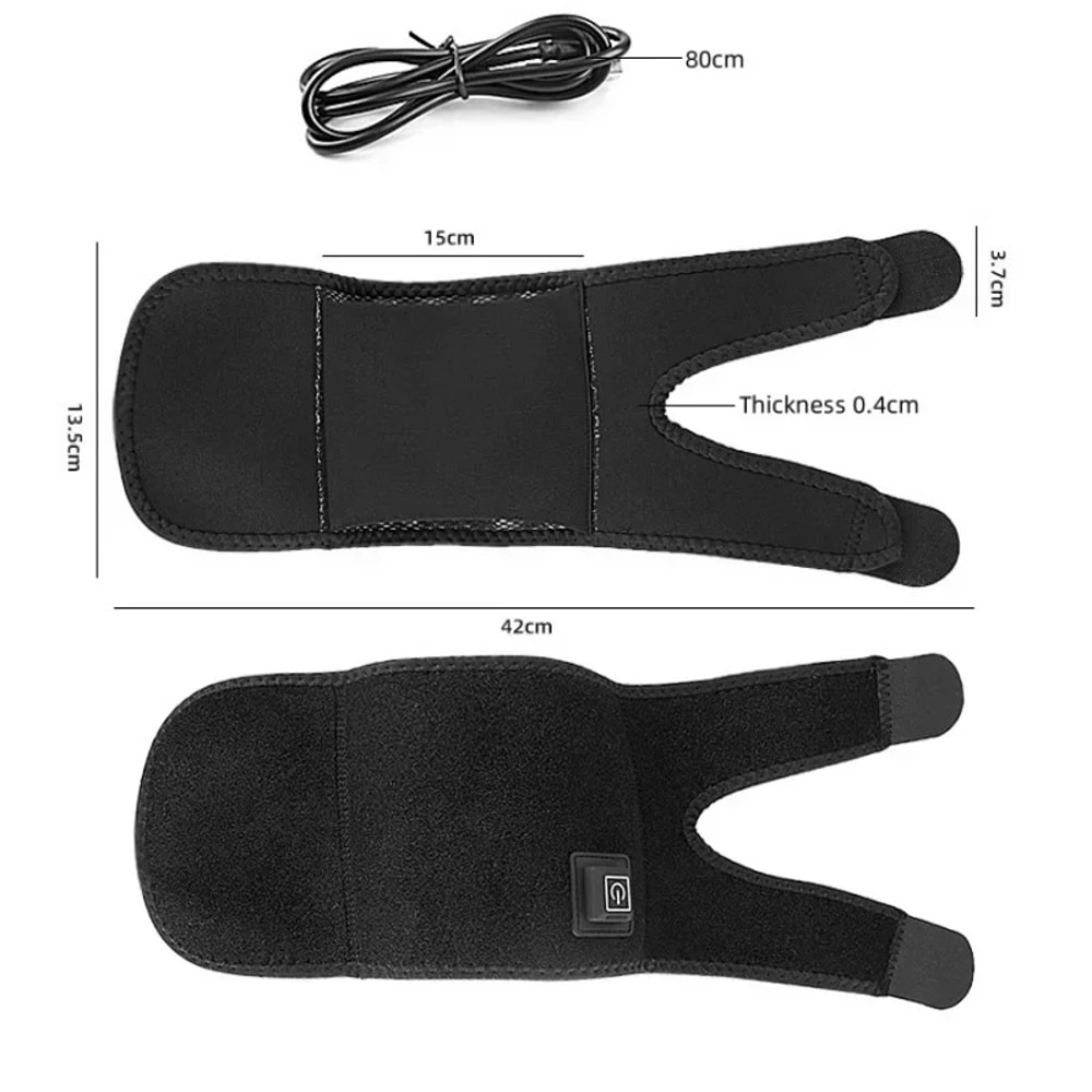 Electric Heated Knee Massager Brace With Adjustable Heat Therapy For Knee Pain Relief 4