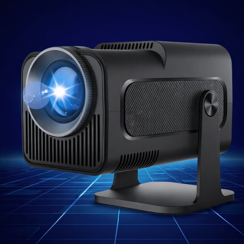 Smart 4K Portable Projector With Android 11 Native 1080P WiFi6 Bluetooth Mini Home Theater 0