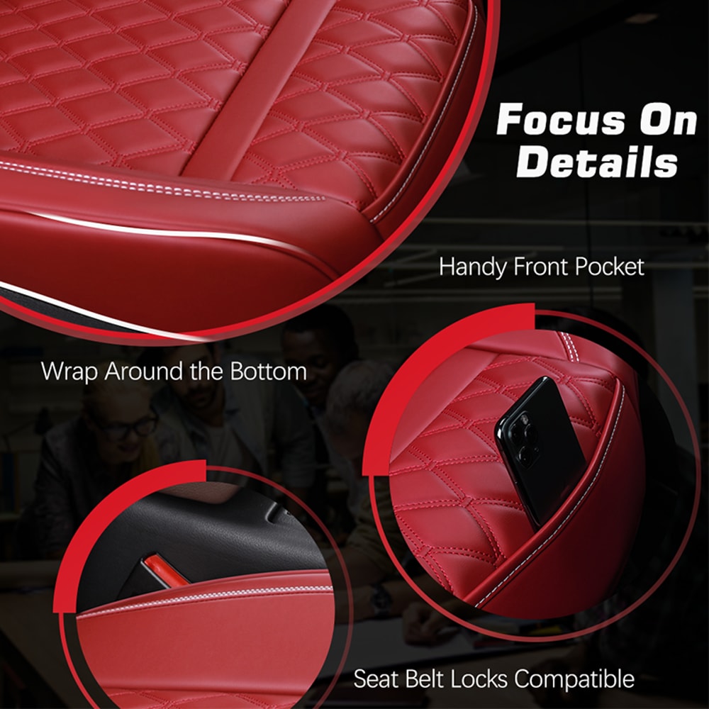 Universal Leather Car Seat Cover Waterproof Wrap Around Cushion Protector Durable Car Seat Cushion 2