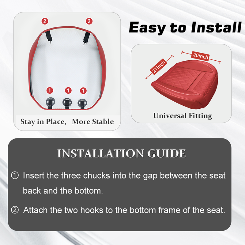 Universal Leather Car Seat Cover Waterproof Wrap Around Cushion Protector Durable Car Seat Cushion 4