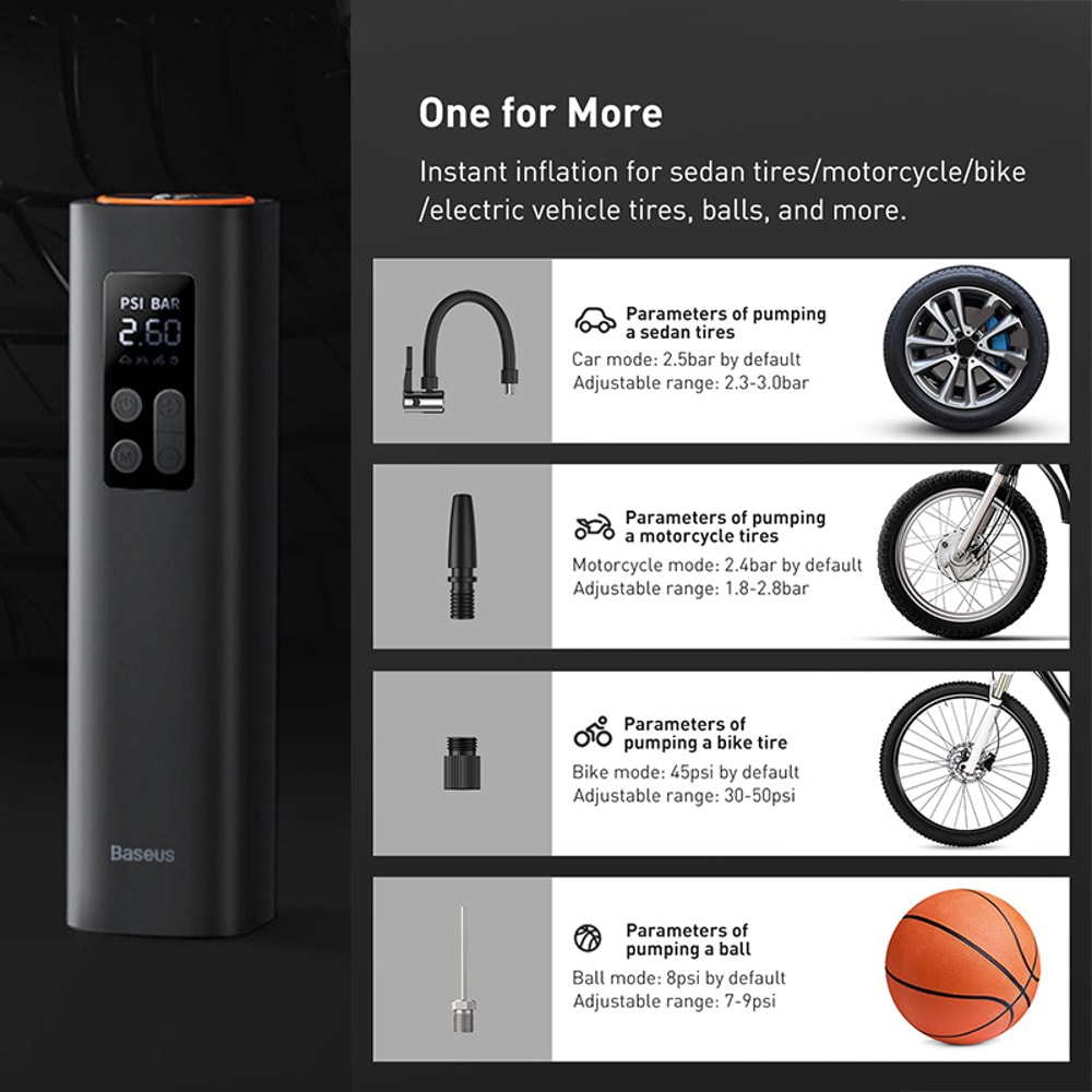 SmartDrive Portable Tire Inflator Digital Car Air Compressor Smart Tire Pump 5