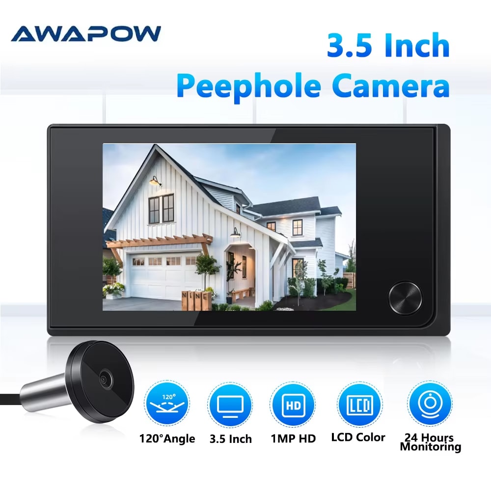 Digital Door Viewer LCD Screen HD Peephole Door Camera For Safer Home Entry Monitoring 6