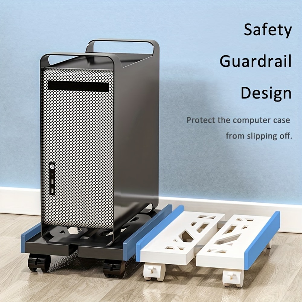 Adjustable PC Tower Stand With Wheels Ventilated CPU Stand For Desktop Computer Tower Holder 2