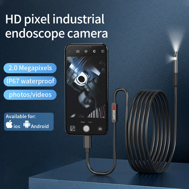 3 In 1 HD Endoscope Inspection Camera Mini Borescope For IPhone Android Type C USB Waterproof Pipel 1