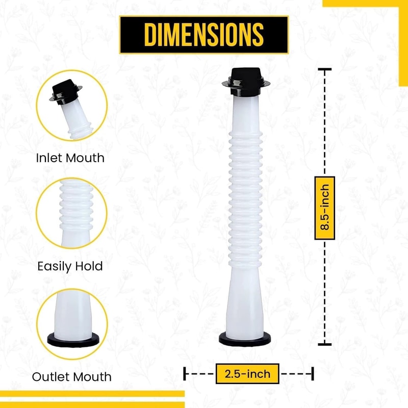 Universal Gas Can Spout Replacement Kit High Flow Flexible Fuel Nozzle BPA Free 4