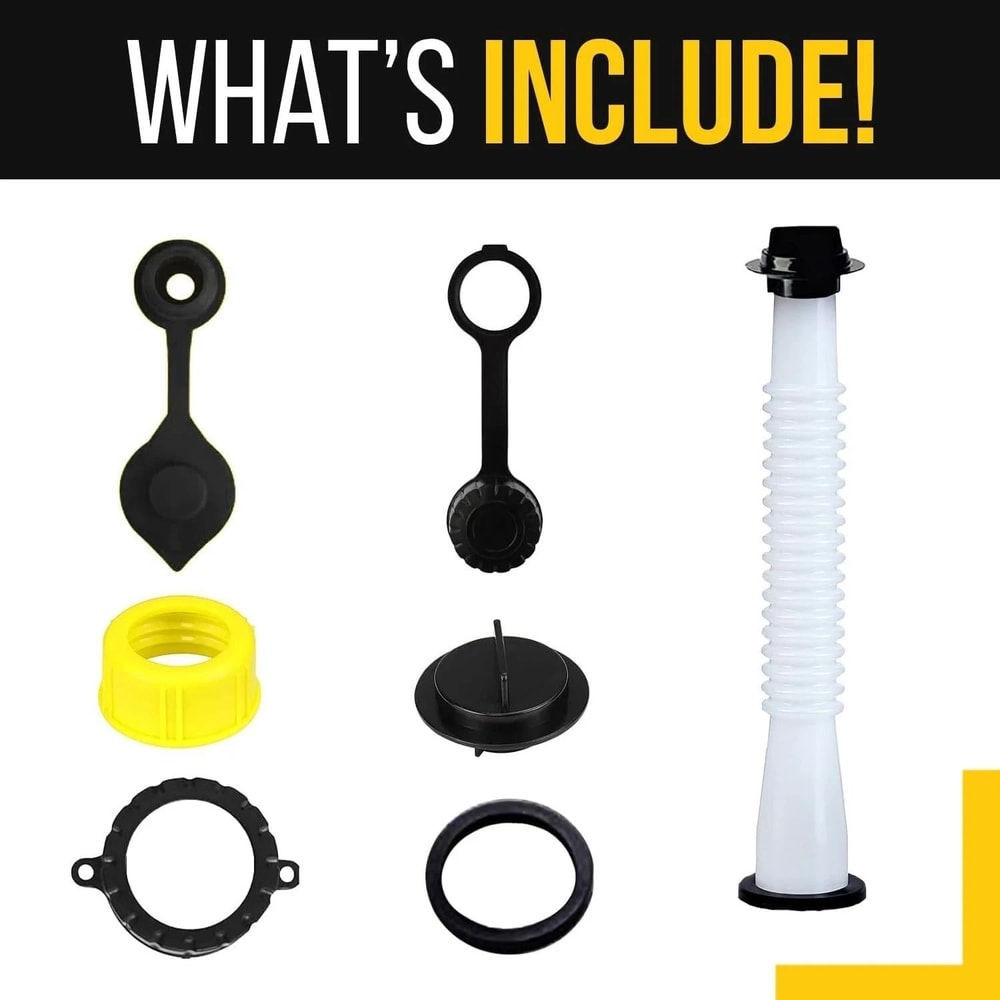 Universal Gas Can Spout Replacement Kit High Flow Flexible Fuel Nozzle BPA Free 5