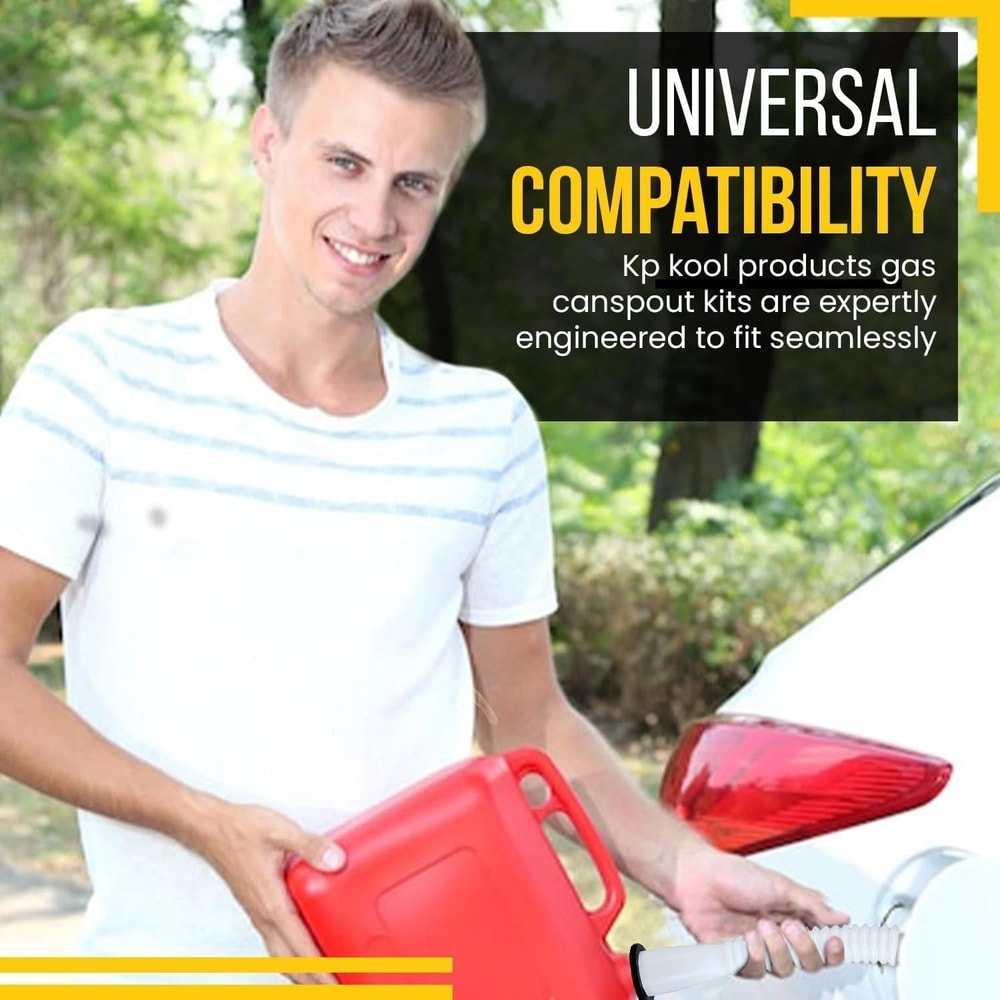 Universal Gas Can Spout Replacement Kit High Flow Flexible Fuel Nozzle BPA Free 1