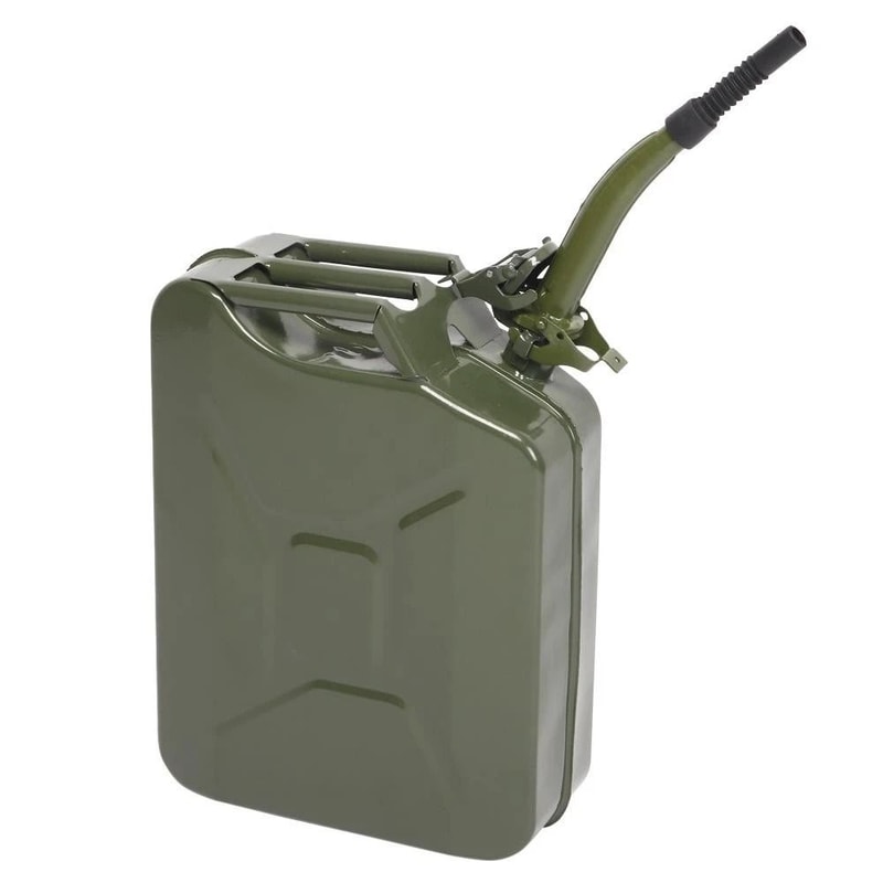 Gallon Steel Jerry Can 20L MilitaryGrade Metal Gas Can With Pouring Spout 0