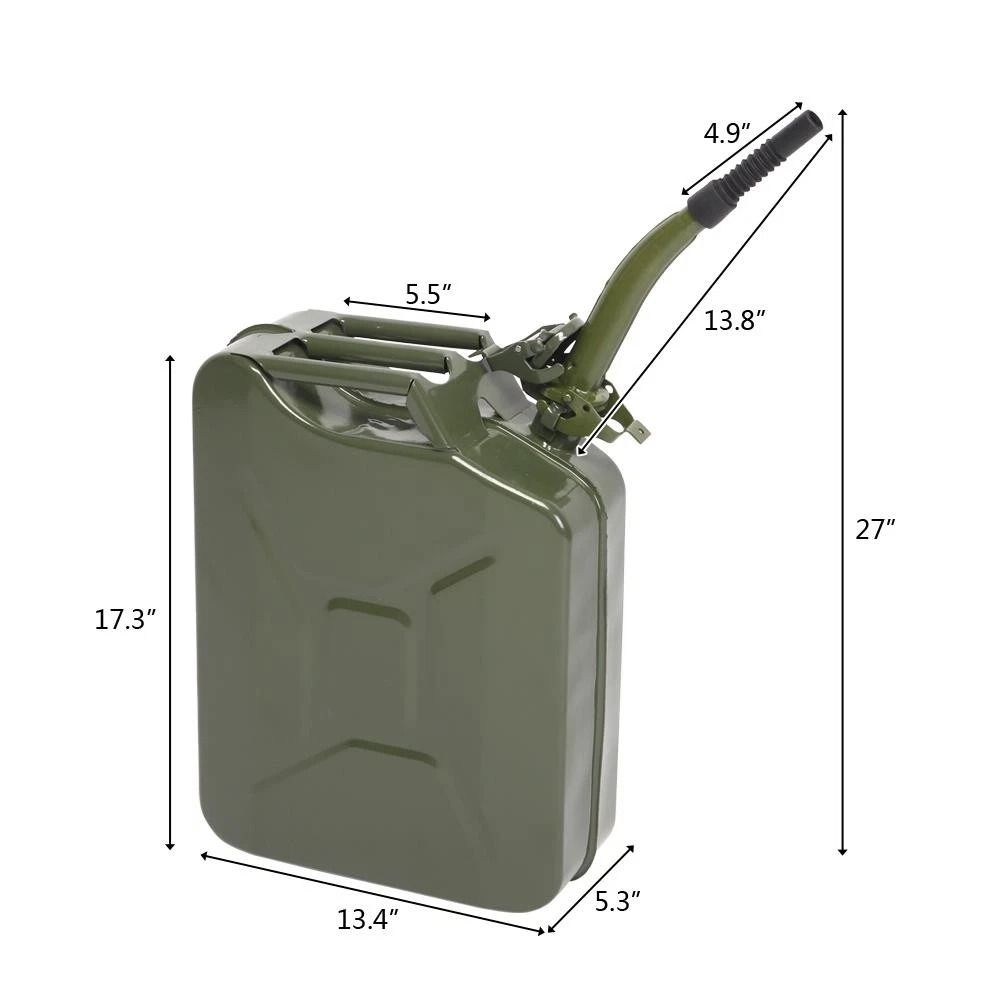 Gallon Steel Jerry Can 20L MilitaryGrade Metal Gas Can With Pouring Spout 7