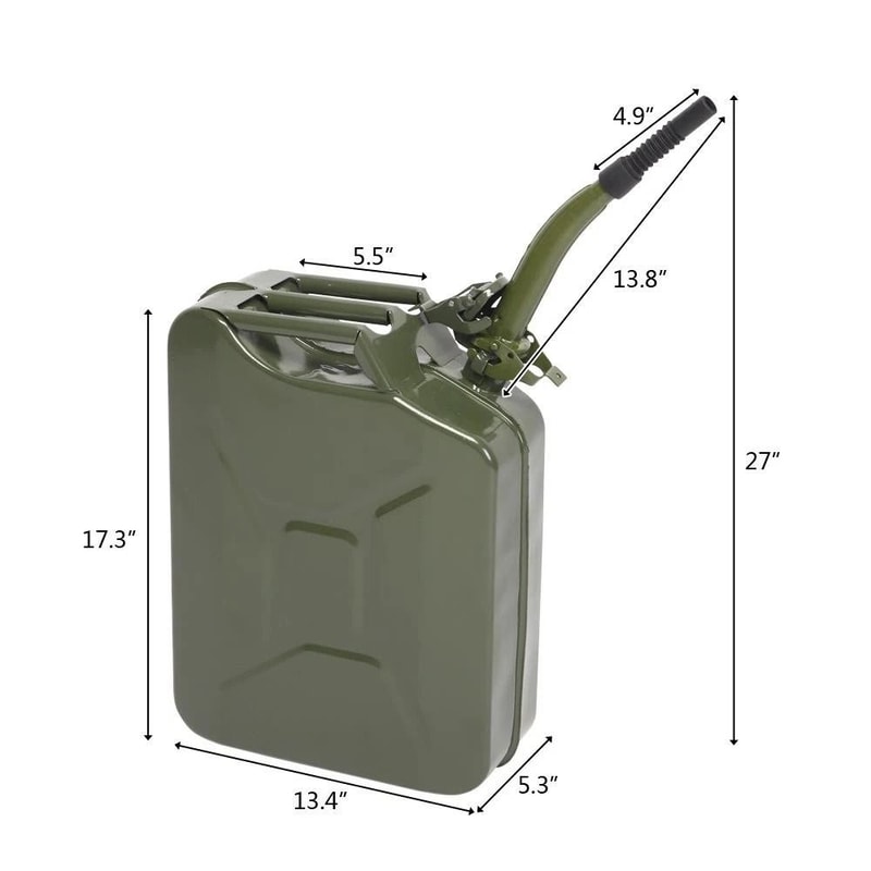 Gallon Steel Jerry Can 20L MilitaryGrade Metal Gas Can With Pouring Spout 7