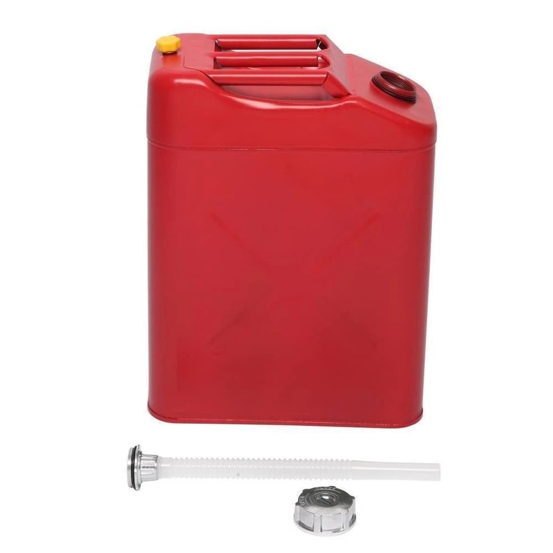 Gallon Steel Jerry Can 20L LeakProof Metal Gas Can With Spout For Emergency Fuel Backup 10