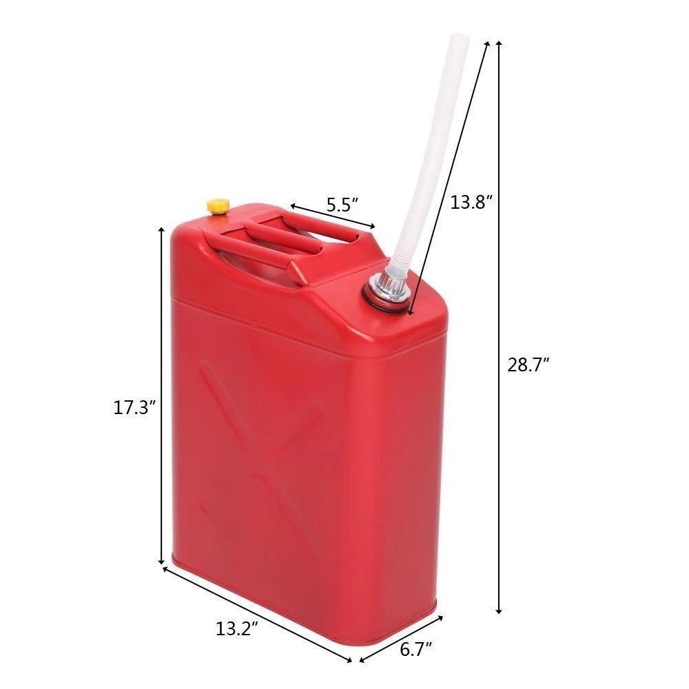 Gallon Steel Jerry Can 20L LeakProof Metal Gas Can With Spout For Emergency Fuel Backup 9