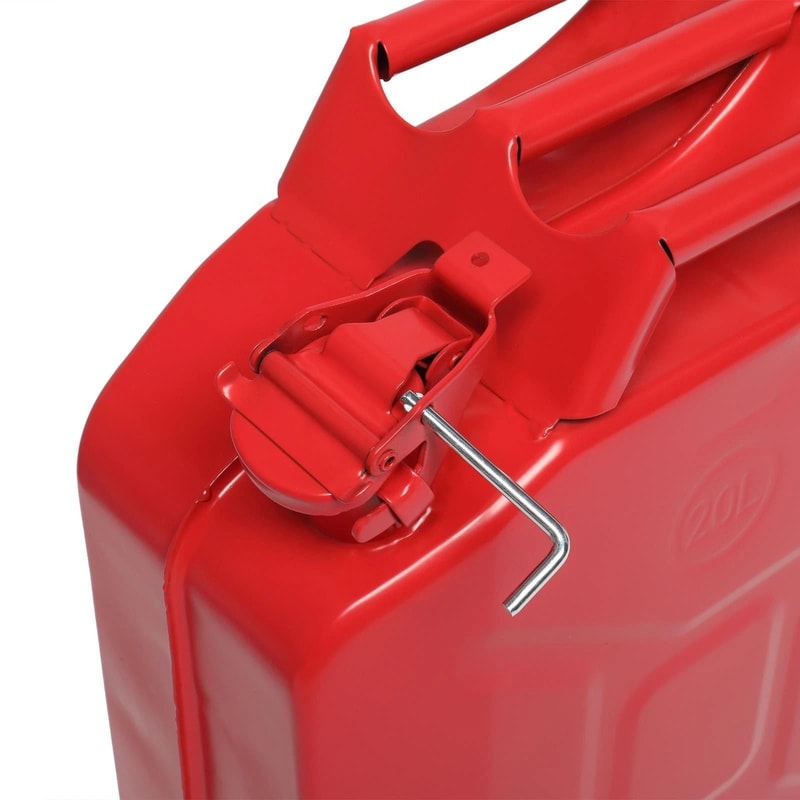Gallon Steel Jerry Can With Spout MilitaryGrade Metal Fuel Storage Tank 20L 6