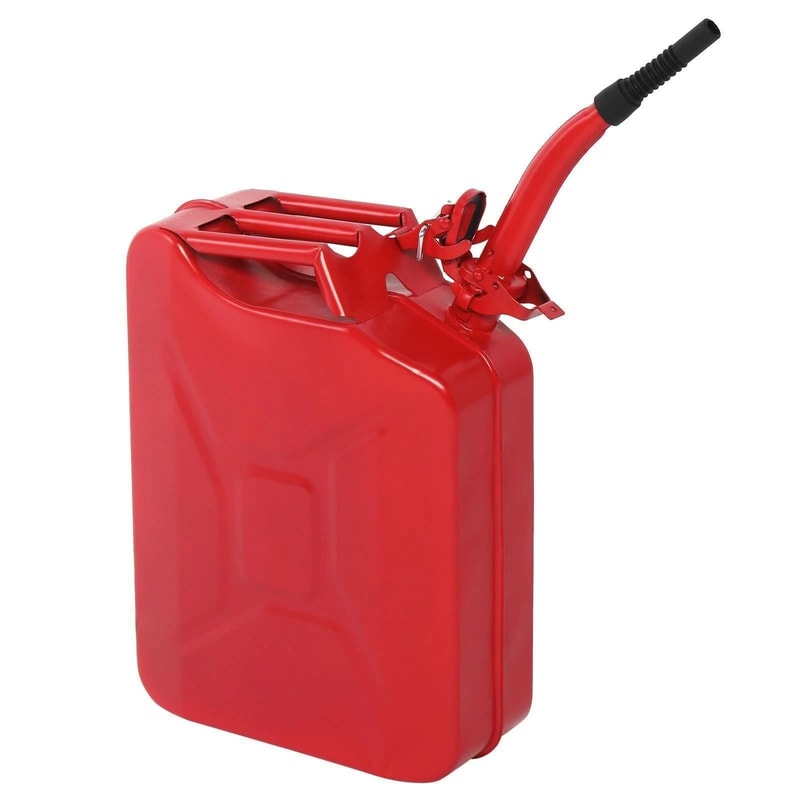 Gallon Steel Jerry Can With Spout MilitaryGrade Metal Fuel Storage Tank 20L 7