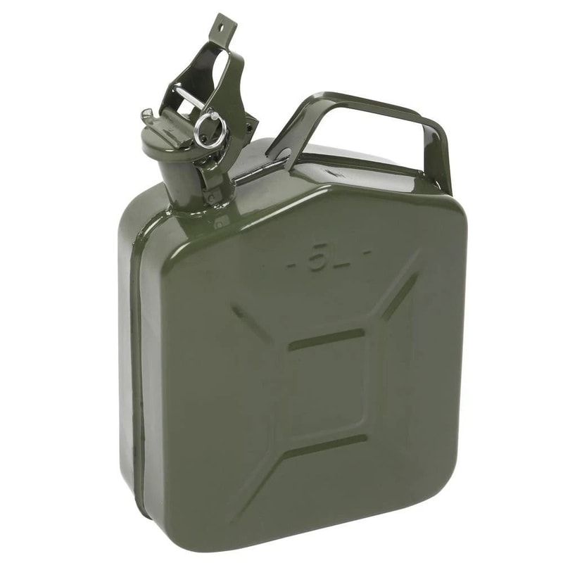5L Steel Fuel Storage Can Portable Gasoline Jerry Can With Pour Spout Emergency Backup Container 13