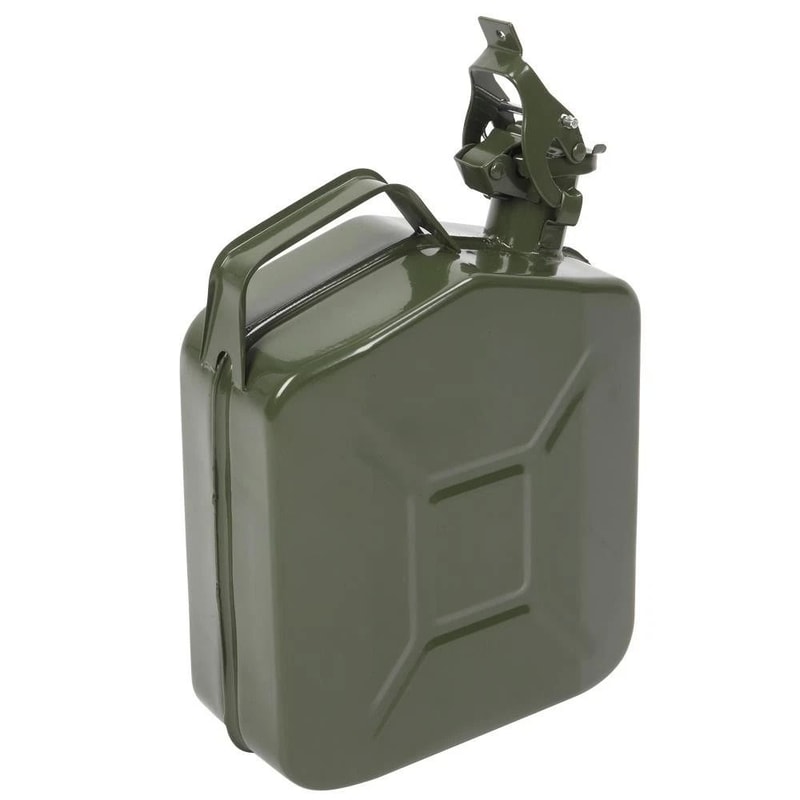 5L Steel Fuel Storage Can Portable Gasoline Jerry Can With Pour Spout Emergency Backup Container 7
