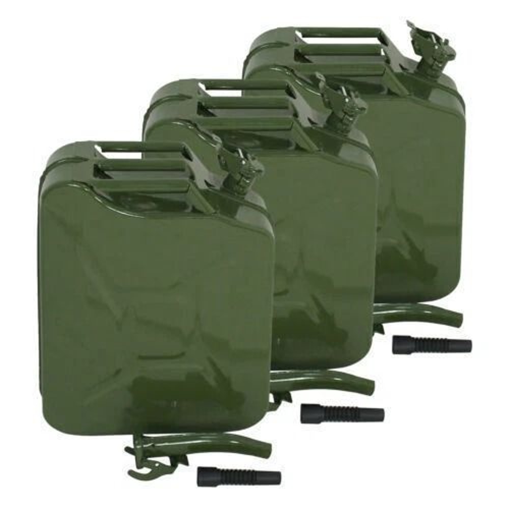 Gallon Jerry Can Steel Fuel Container With Spout Heavy Duty Gasoline Can 20L Military Style Fuel St 0