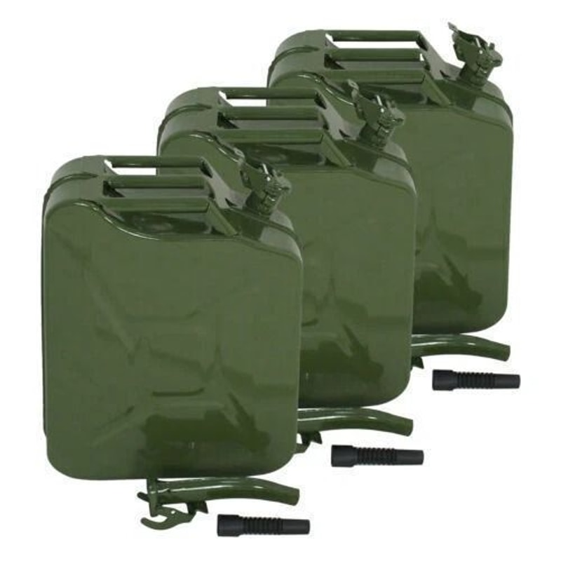 Gallon Jerry Can Steel Fuel Container With Spout Heavy Duty Gasoline Can 20L Military Style Fuel St 0