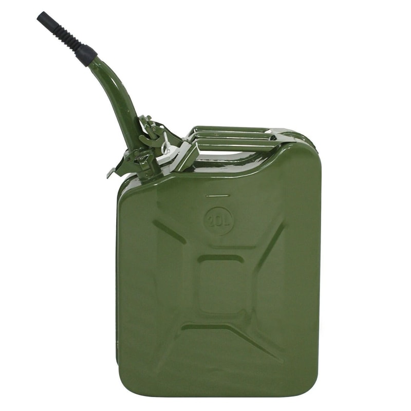 Gallon Jerry Can Steel Fuel Container With Spout Heavy Duty Gasoline Can 20L Military Style Fuel St 6