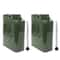 Military Green Metal Jerry Can Set 5 Gallon 20L Fuel Tank With Nozzle For Off Road And Emergency Ba 0