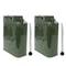 Military Green Metal Jerry Can Set 5 Gallon 20L Fuel Tank With Nozzle For Off Road And Emergency Ba 0