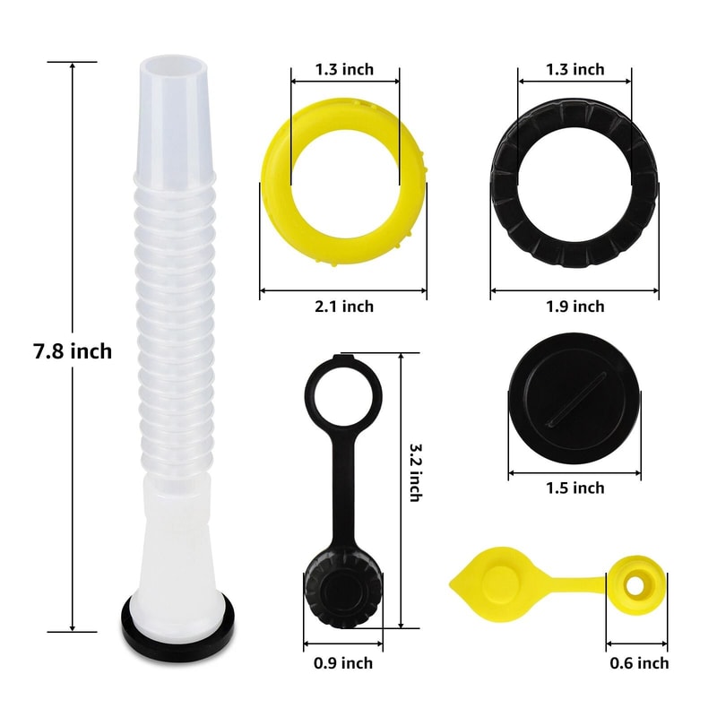 Heavy Duty Gas Can Spout Replacement Kit With Vent Caps Fit Blitz Midwest Scepter Briggs Fuel Cans 3