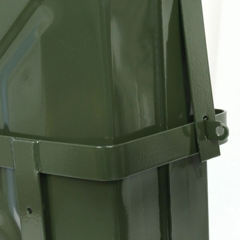 Heavy Duty Jerry Can 20L NATO Gas Can Steel Fuel Tank With Locking Cap Spout And Holder 3