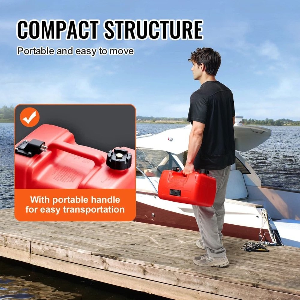 317 Gallon Portable Boat Fuel Tank With Hose And Gauge For Outboard Motor Marine Gas Tank 5