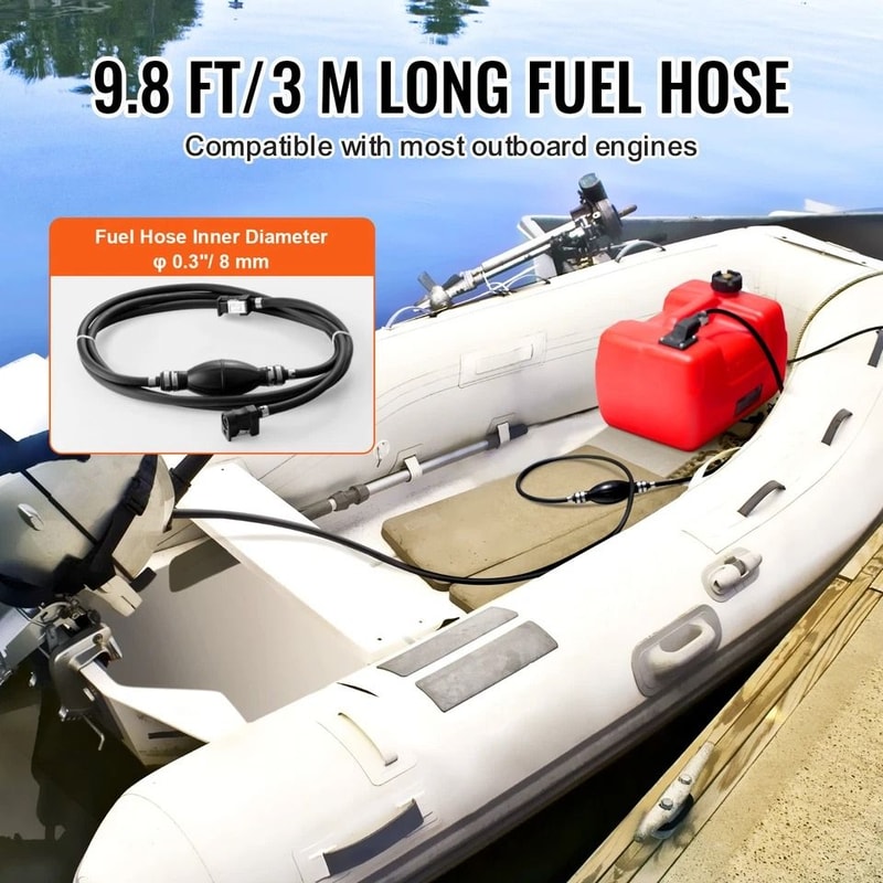 317 Gallon Portable Boat Fuel Tank With Hose And Gauge For Outboard Motor Marine Gas Tank 4