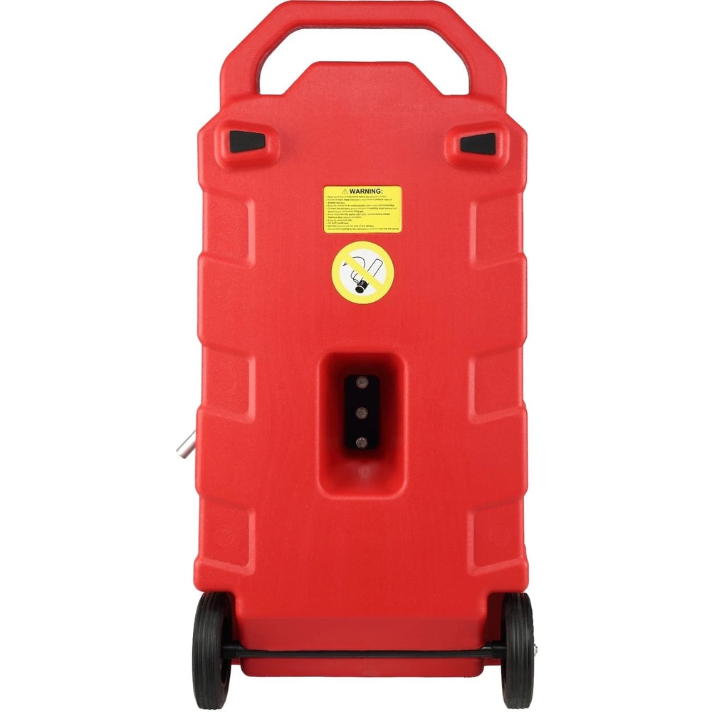 16 Gallon Fuel Caddy Portable Gas Storage Tank With Wheels And Manual Pump Fuel Transfer System 5