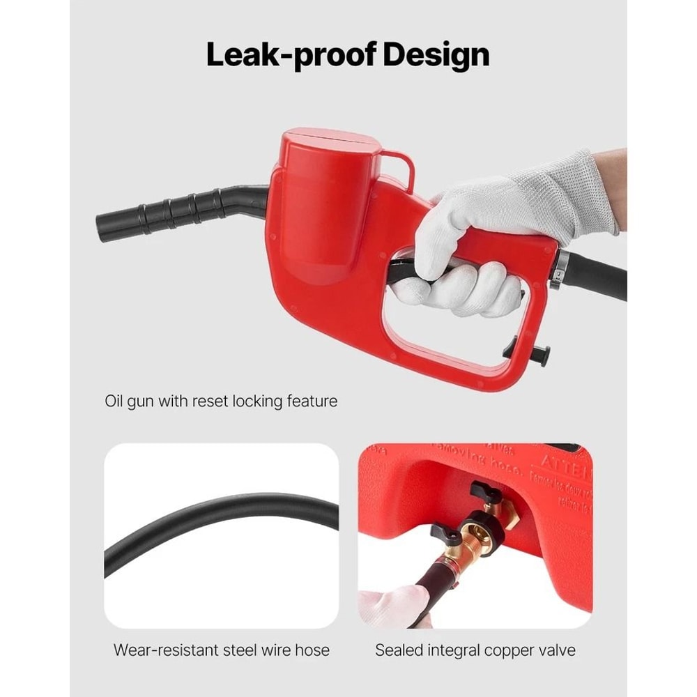 15 Gallon Portable Fuel Tank Caddy With Hand Pump Gravity Feed For Gasoline And Diesel Transfer 4