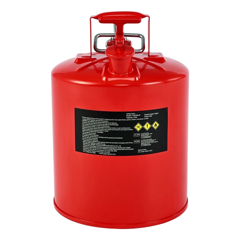 5 Gallon Safety Gas Can With Flame Arrester Heavy Duty Metal Fuel Storage Can With Spill Proof Lid 7