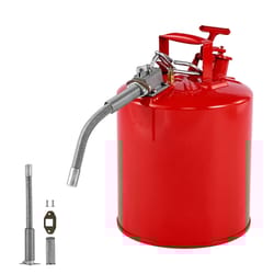 5 gallon safety gas can with flame arrester heavy duty metal fuel storage can with spill proof lid and pour spout