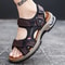 Mens Leather Sandals Breathable Summer Roman Sandals Men Beach Comfort Outdoor Walking 0