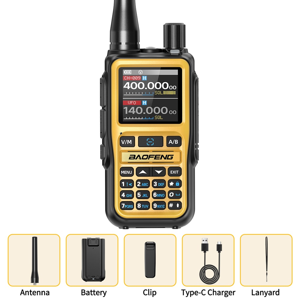 Mini Walkie Talkie Bluetooth Programmable Ham Radio With Dual PTT Long Range Communication 7