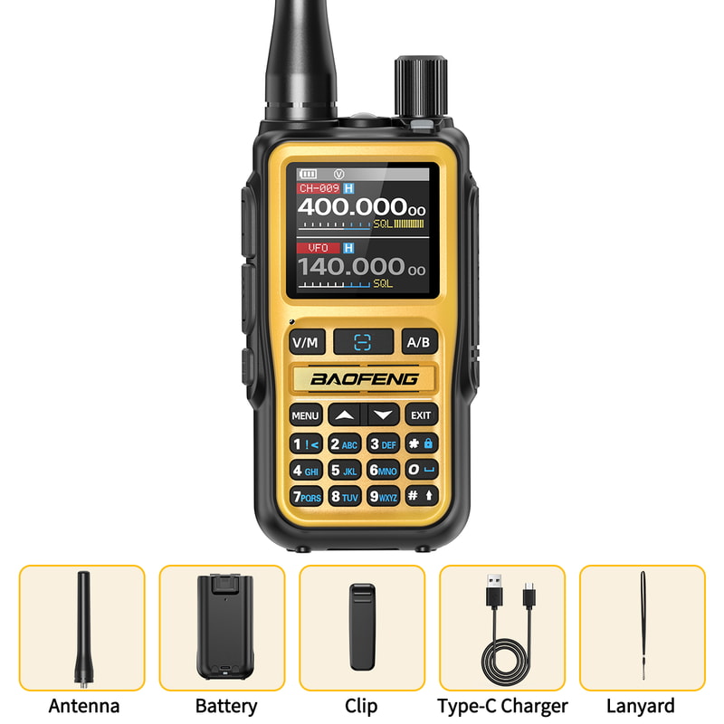 Mini Walkie Talkie Bluetooth Programmable Ham Radio With Dual PTT Long Range Communication 7